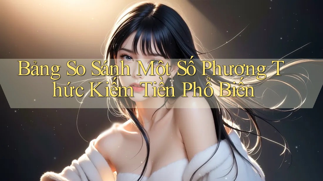 Bảng So Sánh Một Số Phương Thức Kiếm Tiền Phổ Biến