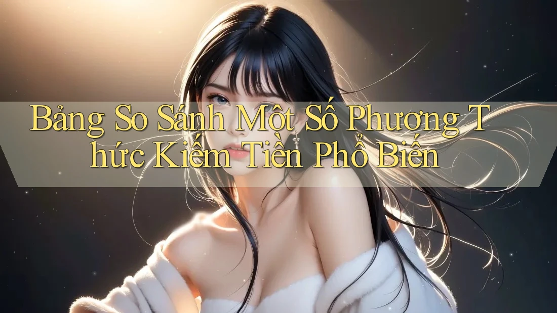 Bảng So Sánh Một Số Phương Thức Kiếm Tiền Phổ Biến Bảng So Sánh Một Số Phương Thức Kiếm Tiền Phổ Biến